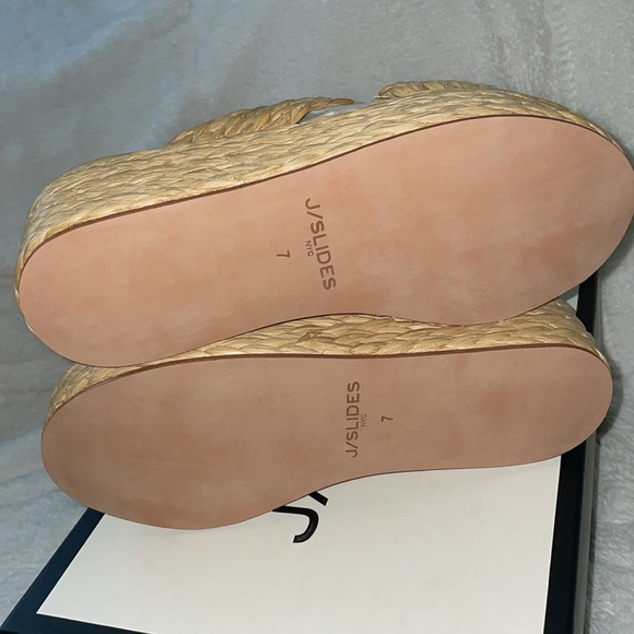 NWT J/SLIDES QUIVER Natural Raffia Sandal - Picture 14 of 15